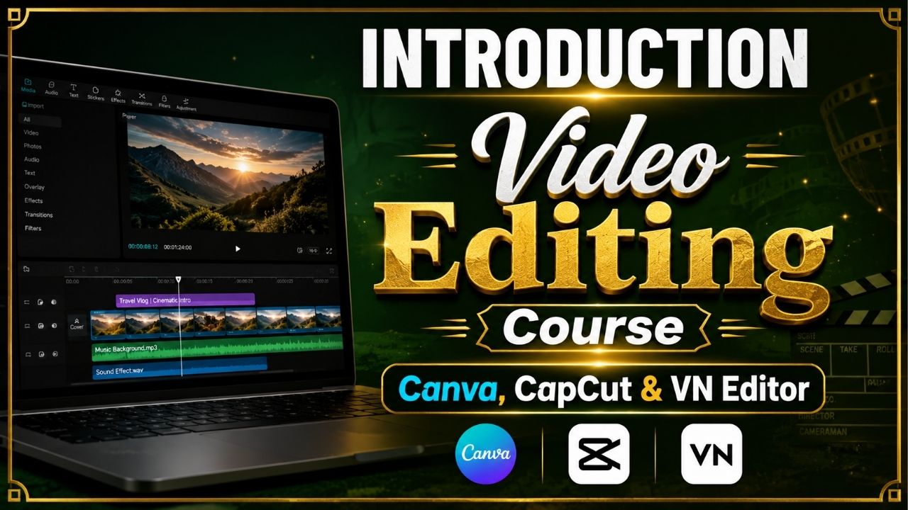 Complete Video Editing Course – Canva, CapCut &amp;amp; VN Editor